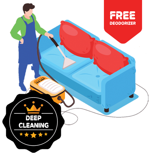 3 Section Couch Deep Cleaning + FREE Deodorizer + Scotchguard